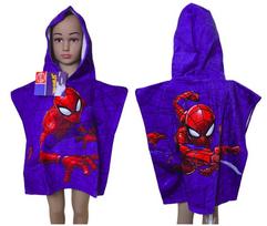 SPIDERMAN Poncho CHILDREN'S TOWEL Bath Cover 100% Cotton MARVEL
