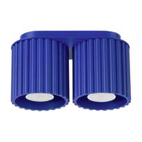 Modern ultramarine oval ceiling lamp 21 cm grooved spots 2xGU10 10W AURA Sollux Lighting