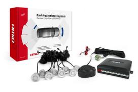 Buzzer reverse parking sensor kit 8 sensors silver AMIO-01596