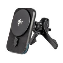 Car phone holder for grille and cockpit with fast Qi2 15W inductive charger AMIO-04180