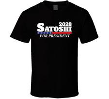 New Satoshi For President 2028 Bitcoin T Shirt XXXXL