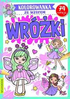Coloring page with a pattern. Fairies
