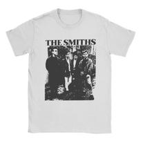 The Smiths Vintažinis Piešimo Pieštuku Stiliaus Marškinėliai Vyrams Muzikiniai Laisvalaikio Grynos Medvilnės T-shirt O Rankovėmis Marškinėliai Spausdinimas Drabužiai S balta