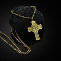 Fashion Cross Necklace Thorns Crown Necklace Man Gold Pendant Necklace