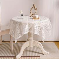 Elegant Floral Lace Tablecloth - Polyester, Rectangle, Machine Woven, For Kitchen & Dining Room Decoration 60 * 60 cm (23.62 * 23.62 inches)