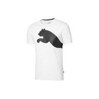 Puma Logo Print Crew Neck Short Sleeve T-Shirt Men Tops White 581710-52 L