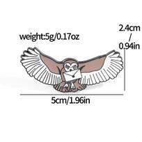 Creative Owl Alloy Brooch Luggage Styling Metal Badge Magic Academy Pin