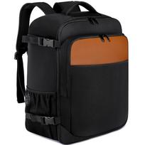 Geestock Ryanair 40x25x20 Aircraft Backpack Multifunctional Travel Backpack Carryon Cabin Luggage Waterproof 14  Laptop Backpack juoda ruda spalva