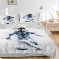 3pcs Argentina National Team Soccer Player Lionel Messi Home Bedding Set-Universal Three-Piece Suit for Bedroom, Guest Room, Living Room, Ho 135x200cm
