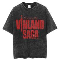 VINLAND SAGA Manga T Shirt For Men Women Tshirt Washed Cotton Tshirt Clothing Summer Short Sleeve ONeck Tees Streetwear S