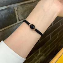 Natūralios obsidiano pynimo apyrankės iš krištolinio akmens karoliukų rankų darbo juodo raudono stiklo akmens apyrankės moterims vyrams, porai papuošalai Dovana 1pc
