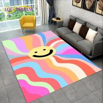 Iliuzija Vaivorykštės Chromatinė Spalva Plotinis Kilimas, Kilimas Namams Svetainei Miegamajam Sofa Durų Kilimėlis Dekoravimas, Vaikams Neslystantis Grindų Kilimėlis 3D 40x60cm(15x23in)