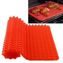 Raudona piramidės keptuvė Nonstick silikoninė kepimo kilimėlio forma Kepimo kilimėlis Orkaitės kepimo skarda