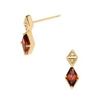 Vendome Aoyama K18YG Garnet Earrings AGVA1600 GN [Official]
