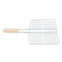 Barbecue Net Stainless Steel Barbecue Grilling Basket Fish Shrimp Vegetable Steak Meat Shrimp Folding Grilling Net BBQ Rack Tool