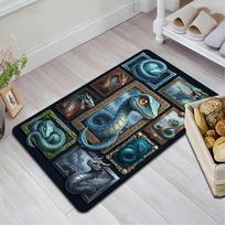 Mythical Serpent Compilation Pattern Rug Floor Mat for Living Room or Bedroom Soft and Comfortable Carpet a Gift for Birthday and Holiday. 40x60cm( 15x23in )