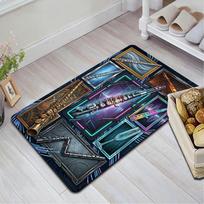 Flute Variations Frames Pattern Rug Floor Mat for Living Room or Bedroom Soft and Comfortable Carpet a Gift for Birthday and Holiday. 40x60cm( 15x23in )