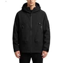 Men's Windproof Hiking Jacket with Full Zip for Spring and Fall Outdoor Activities L