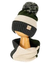 Fleece-lined winter hat and neck warmer for children