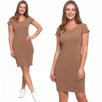 Women's Cotton Tube Dress Above the Knee Comfortable Elegant MORAJ M BEIGE
