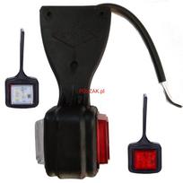 LED Marker Lamp White-Red 12V 24 Hanging RIGHT - LD 430/P