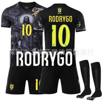 Soccer Uniform Set, Short Sleeve Football Jersey and Shorts Sportswear Kit for Training, Matches and Team Activities 28（Rec. Height 150-160cm）