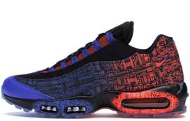 Nike Air Max 95 Low top Running Shoes Unisex Black Blue Red 2019 Edition 839165-064 2019 42