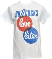 Mens Punk T-Shirt Love Bites 1977 British Punk Rockers S