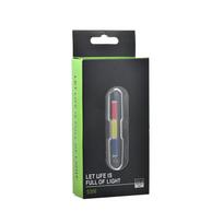 1Pc Bike Light Waterproof USB Off-Road Bike Tail Light Tricolor Night Ride Warning Light Outdoor Riding Equipment