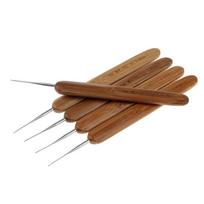 5 vienetų bambuko plaukų pynimo nėrimo adatos kabliukai dreadlock įrankis 0,5 mm 0.5mm