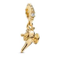 New 925 Sterling Silver Pendant Luminous Firefly Charm Princess Dress Beads Fit Bracelet Accessories Jewelry Making for Women