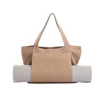 Yoga Pilates Mat Bag Multifunctional Large Capacity Canvas Handbag Portable Outdoor Exercise Equipment Yoga Pad abrikosas