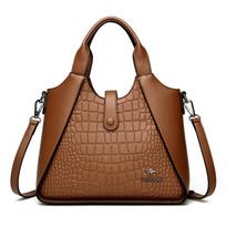 Naujo stiliaus akmens rašto sujungimo madinga ir universali madinga korėjietiška moteriška rankinė per petį crossbody krepšys