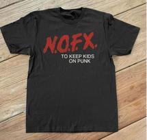 HOT! NOFX To Keep Kids On Punk Parody Unisex Cotton Black T-Shirt, Size S