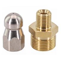 Drain Pipe Dredger Nozzle Sewer Cleaning Stainless steel Copper Attachment