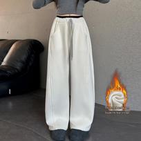 Girls' 2025 Fleece Scimitar Pants: Stylish and Casual Autumn/Winter Sweatpants for Big Kids 130 cm