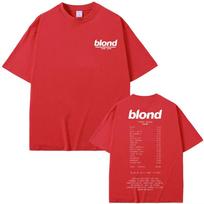 Rapper Frank Oversized T-shirt Blond Graphic Tshirt Ocean Hip Hop T Shirts Men Fashion Short Sleeve Tees Male Vintage Streetwear S