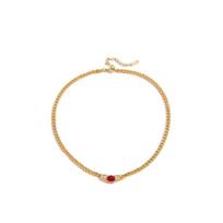 Sparkling Zirconia Drop Necklace Stainless Steel Chain Jewelry Lightweight Comfortable For Casual Or Formal
