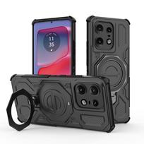 Motorola Edge 50 Fusion Magnetic Ring Case 360° Rotatable [Military-Grade Drop Protection] + Metal Plate for MagSafe Phone Case