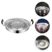Portable Stainless Steel Korean BBQ Grill Pan for Outdoor Camping Picnic Multi function Tray for Grilling Cooking for Perfectly