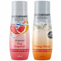 Set of 2 SodaStream concentrates Grapefruit+Orange-Mango