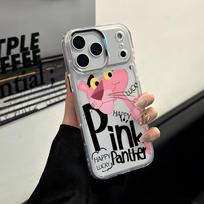 Cute Pink Panthers Phone Case for Apple iPhone 17 Air 16 16e 15 14 13 12 11 Pro Max X Xs XR 8 Plus Luxury Clear Cover iPhone 11