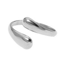 Women Finger Ring Minimalist Geometric Design Adjustable Fit Open Ring Stainless Steel Texture Stacking