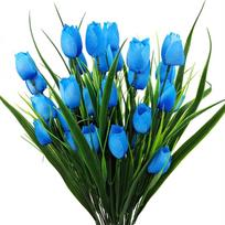 Artificial Tulip Stems 6Pcs Silk Faux Flowers 35cm Realistic Tulip Heads Decorative Greenery for Home and Parties