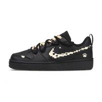 Nike Court Borough Leather Low top Skateboard Shoes Women's Black DV5456-002(Team2086-) 36
