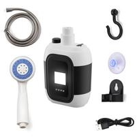Portable Outdoor Shower with Night Light Battery Powered Camping Showerhead Travel Beach Pool Shower Water Sprayer for Outdoor Use One Size juoda