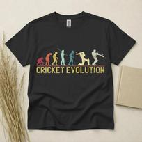 Cricket Evolution Children's Children's Children's T  Children's T-shirt Funny Cricket Gift Retro Sports Tee Gildan Cotton Top 150