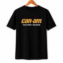 Can Am Factory Racing Black Cotton Fabric T-Shirt Streetwear Style Unisex Fit L black