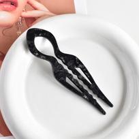 1 PC Acrylic Fish Tail U-shaped Hairpin - French Twist Hairpin - Lazy Bun Hairpin - Suitable for all hair types Size fits all