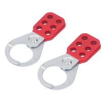 2PCS Safety Tag Out Hasp 1.5 Inch Industrial 6 Hole Galvanized Steel Lockout Hasp Nylon PA+galvanized steel